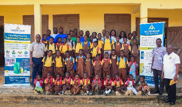 A total of 135 backpacks containing pens, pencils, erasers and sharpeners were distributed