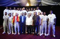 Black Stars with President Akufo-Addo and Sports Minister