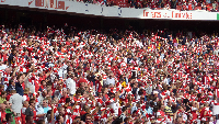 Photo displaying Arsenal fans