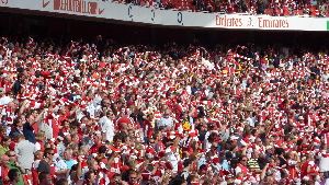 Photo displaying Arsenal fans