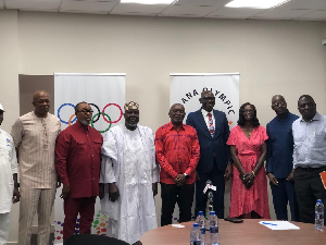 Kofi Adams with other dignitaries at the event