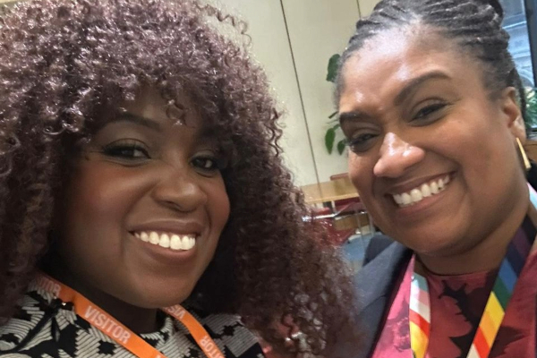 Afua Hagan [L] with Bell Ribeiro-Addy [R]