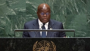 President Akufo-Addo speaking at 77th United Nations General Assembly