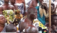 Asantehene Otumfuo Osei Tutu II addressing the gathering when NAPO was presented to him