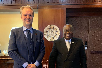 Massimiliano Colasuonno Taricone with President Nana Addo Dankwa Akufo-Addo