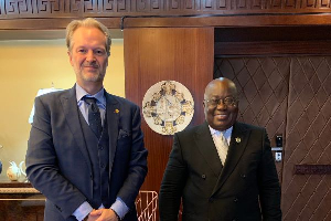 Massimiliano Colasuonno Taricone with President Nana Addo Dankwa Akufo-Addo