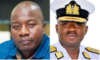 MP Mahama Ayariga (left) and Vice Admiral Seth Amoama, the Chief of the Defence Staff