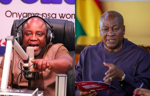 Gordon Asare-Bediako (L) and President John Dramani Mahama