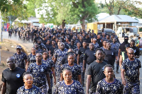 The exercise was led by the Regional Police Commander, DCOP Francis Yiribaare