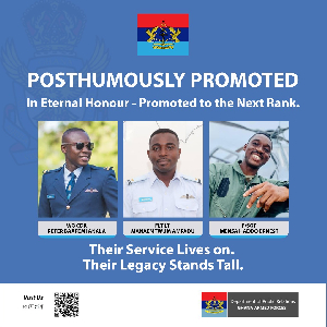 The three officers have been promoted to their next ranks