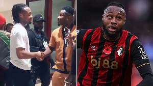 Semenyo (in red/black jersey) has scored six goals in the Premier League this season Semenyo (in red/black jersey) has scored six goals in the Premier League this season