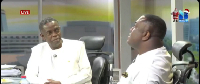 Kwesi Pratt Jnr (L) and Collins Adomako‑Mensah (R) during their appearance on Good Morning Ghana