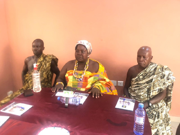 Nana Adwoa Affiah IV and some elders of the Gwira Traditional Council