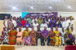 Management and staff of OISL with some clients at the Kumasi Forum on 5th April 2024