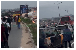 Multiple vehicle crash at Ofankor causes major traffic gridlock