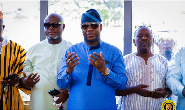 Farouk Aliu Mahama and others during the Islamic Prayers