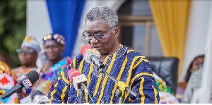 Prof Kwabena Frimpong-Boateng speaking at the durbar