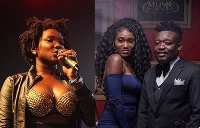 The late Ebony Reigns (left), Wendy Shay and Bullet