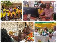 Prof Nyarko and other dignitaries during the commissioning