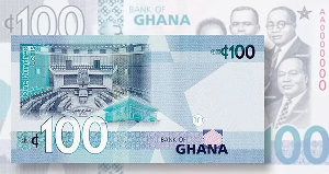 File photo of GH¢100 Cedi note