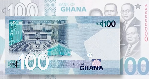 File photo of GH¢100 Cedi note