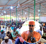 Sheikh Abdul Malik Maiga offering the prayers for Ghana’s Pilgrims