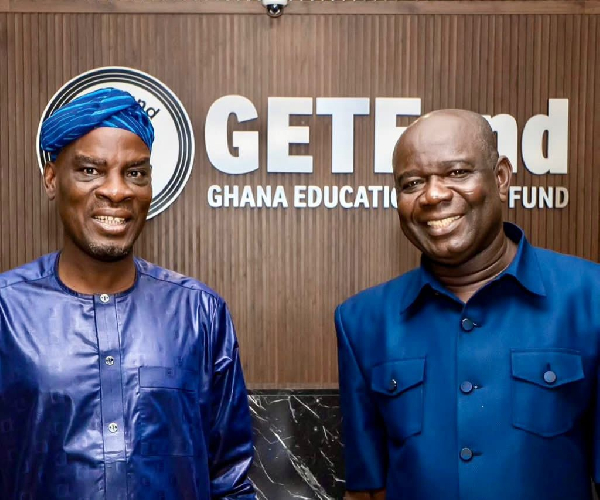 Haruna Iddrisu, Minister of Education, with Chief Paul Adjei