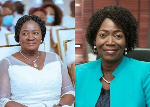 Kpando MP Della Sowah [R] and Vice President-Elect Prof. Jane Naana Opoku-Agyemang [L]