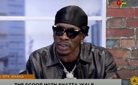 Shatta Wale captured during his interview with GTV