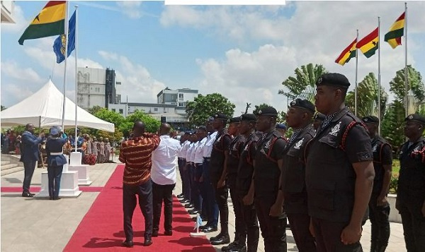 Officers of the Ghana Police Service at an event to mark the 2023 Commonwealth Day