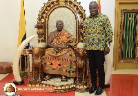 Otumfuo Osei Tutu II and  Hon. Samuel Abu Jinapor