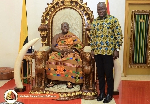 Otumfuo Osei Tutu II and  Hon. Samuel Abu Jinapor