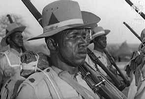 Some of the Ghanaians soldiers being trained by the British Army in 1941