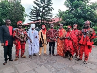 A group of Ga chiefs at the residence of Freddie Blay