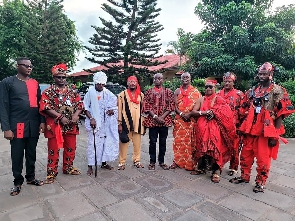 A group of Ga chiefs at the residence of Freddie Blay