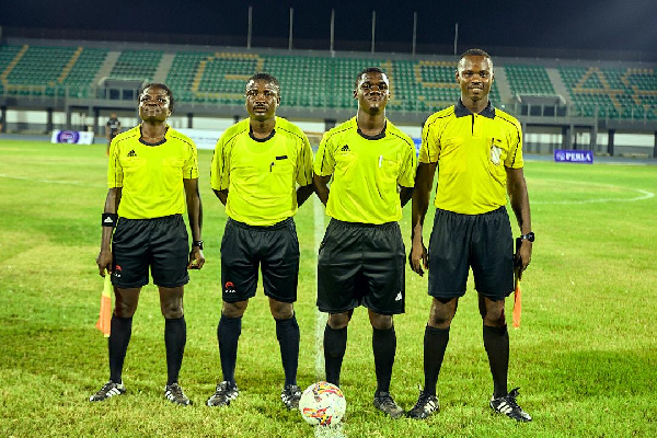 Some of the referees in charge of officiaing at the UG Corporate Football League