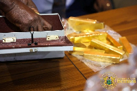 The bars were being smuggled out of the country by two Burkinabe nationals