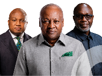 L-R: Okudzeto Ablakwa, John Mahama and Dr. Kamal Deen Ali
