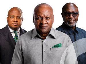 L-R: Okudzeto Ablakwa, John Mahama and Dr. Kamal Deen Ali