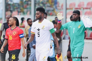 Thomas Partey captained the Black Stars against Angola