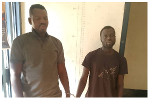 A photo of the two individuals who have been jailed 10 years