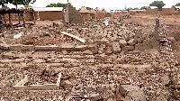 The rainstorm destroyed over 60 rooms in the affected areas