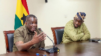 Minister for Roads and Highways, Kwame Governs Agbodza (L) and his deputy Alhassan Suhuyini (R)