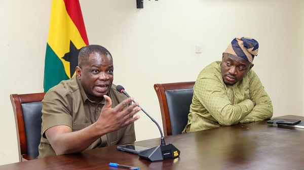 Minister for Roads and Highways, Kwame Governs Agbodza (L) and his deputy Alhassan Suhuyini (R)