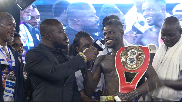 Holy 'Jaw Breaker' after defending his IBF African Featherweight title