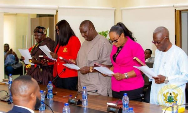 The members of the new Ghana Commodity Exchange (GCX) Board during the inauguration
