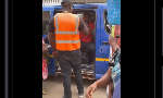 Watch as driver, 'mate' clash with taskforce officers in Kumasi over outrageous transport fare increase