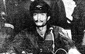 The young Flt Lt  Jerry John Rawlings