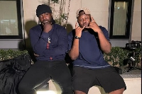 Ghanaian UK-Based music star, Danny Lampo hanging out with Medikal