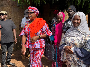Hajia Zuwera inspecting ongoing preparations for the funeral